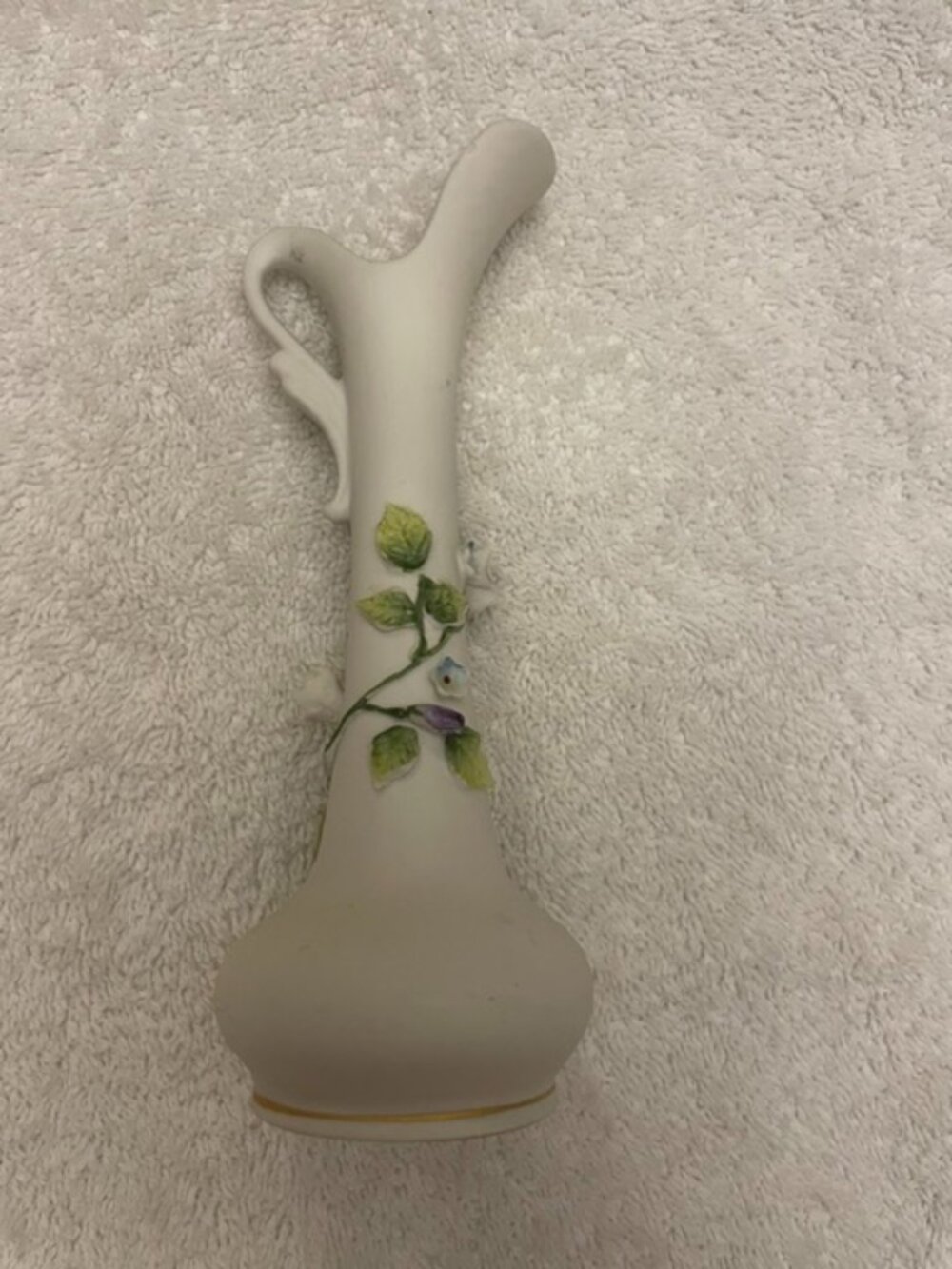Vintage Lefton Bisque Porcelain Pitcher Vase 2447